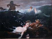 Arnold Bocklin The Waves (mk09) Sweden oil painting artist